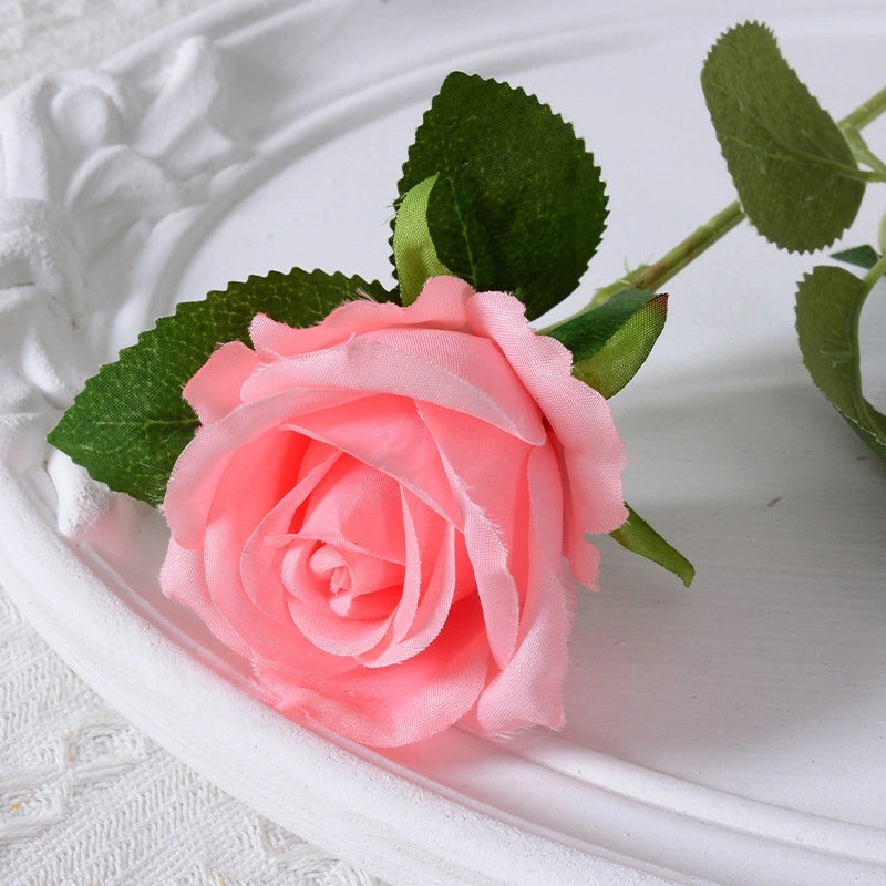 Artificial Rose Single Stem Flannel Flower for Home Wedding Valentine's Day Decoration|Home Decor & Wedding Accessories