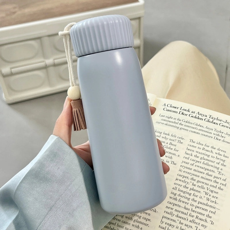Korean-style Mini Thermos Cup for Girls Portable Cute Student Water Bottle Simple Design|Drinkware & Tumblers