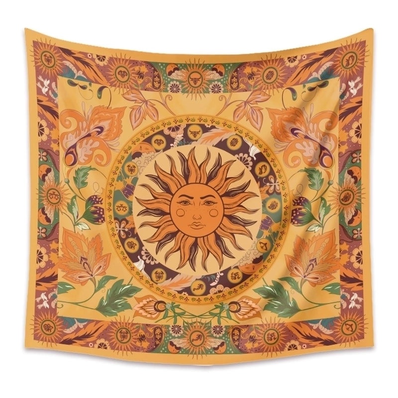 Bohemian Psychedelic Sunflower Printed Tapestry Wall Hanging | Home Decor & Wall Art