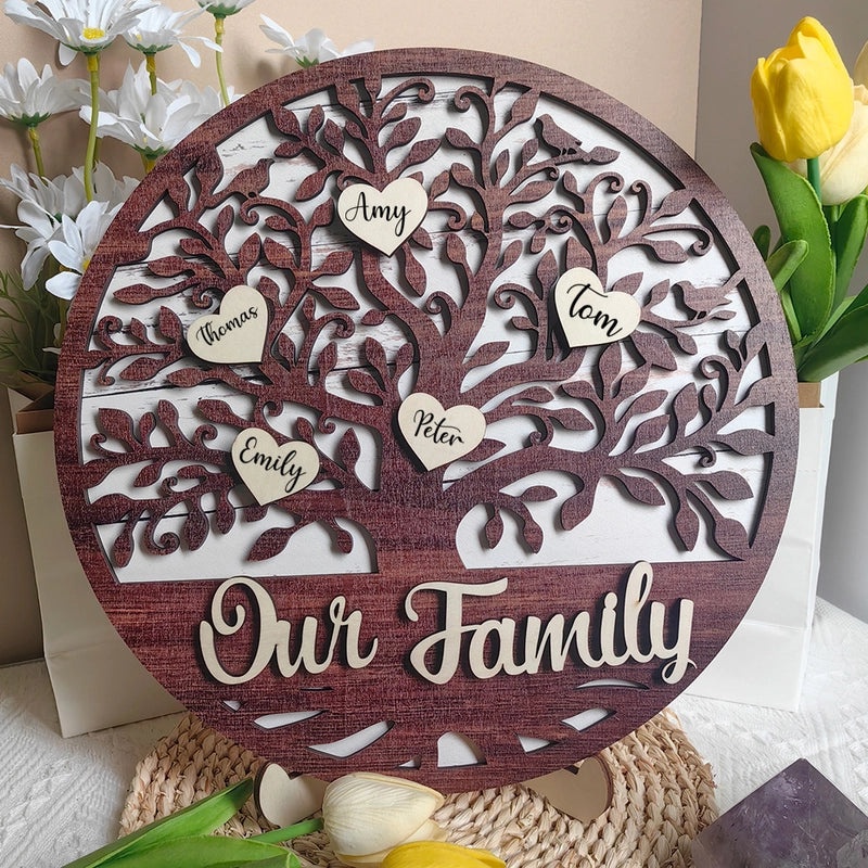 Elegant Wooden Letter Ornaments for Mother's Day | Home Decor & Gifts