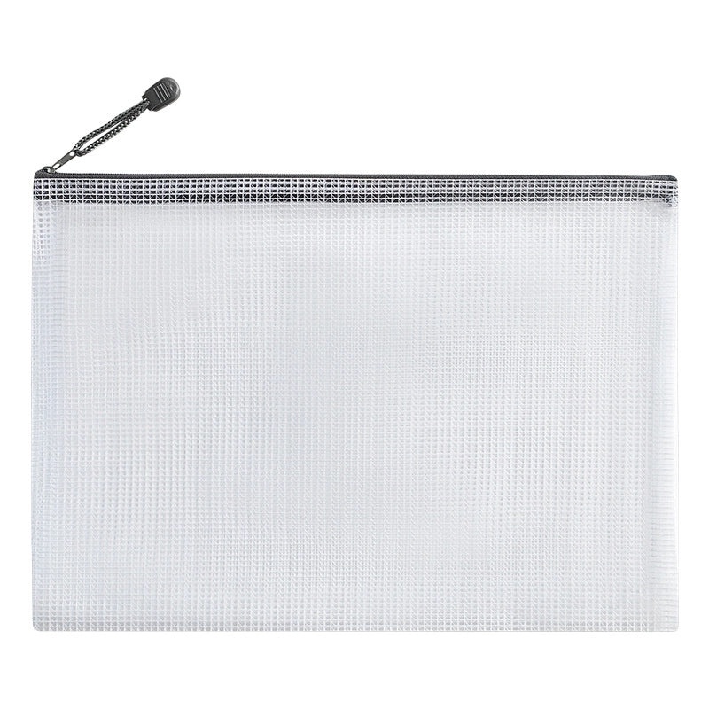 2 Pieces A4 Transparent Waterproof PVC Zipper Storage Bags for Student Subject Organization|Stationery & Office Supplies