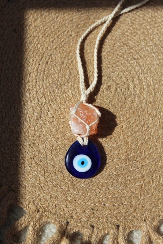 Handcrafted Turkish Blue Evil Eye Crystal Pendant Hanging Ornament | Home Decor Accessories