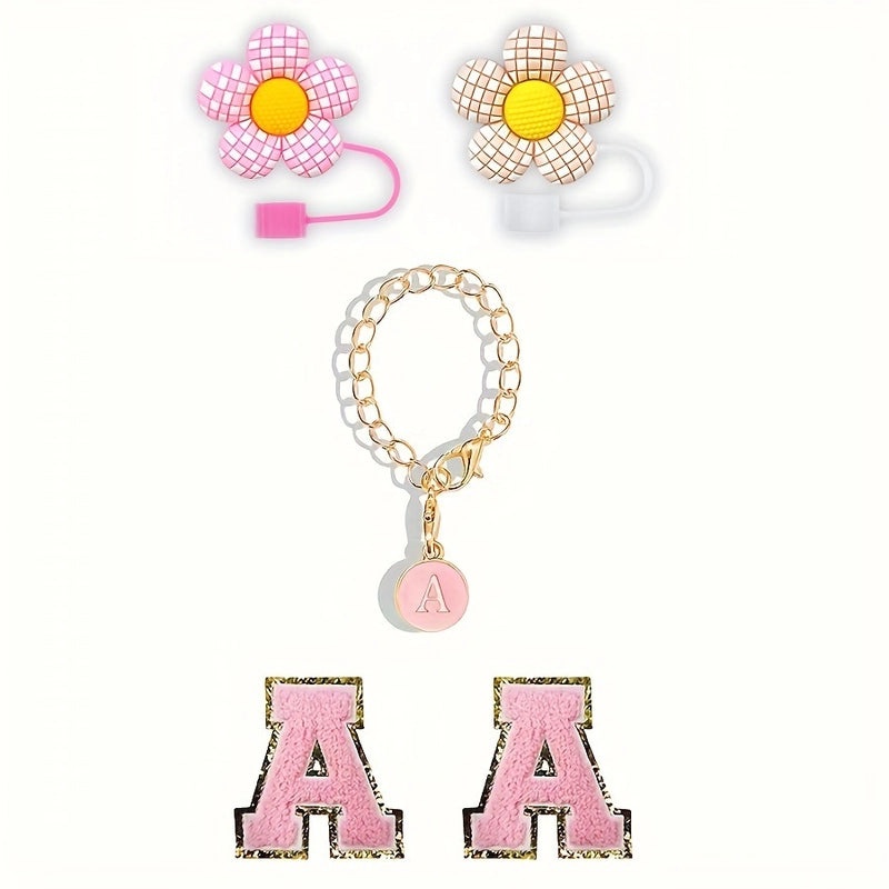 Embroidered Floral Letter Straw Cap for Casual Elegant Style|Fashion Accessories Hats & Caps