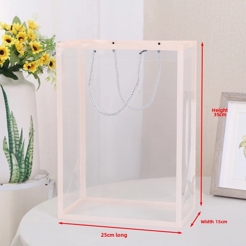 Elegant Transparent Flower Bouquet Handbag Perfect Valentine's Day Gift Stylish Window Shopping Companion|Women's Handbags