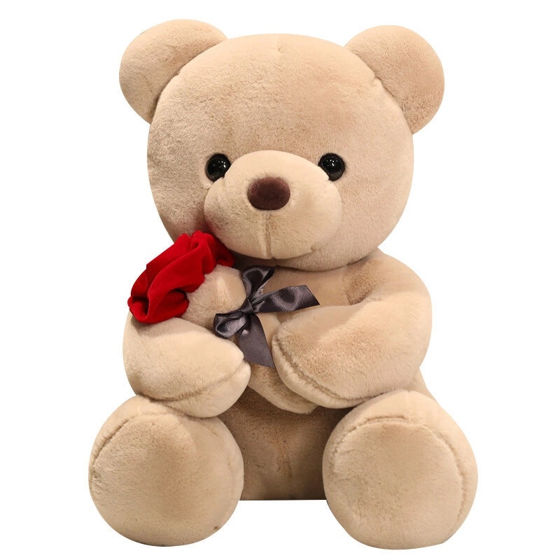 Cute Cartoon Rose Teddy Bear Plush Toy for Girls Valentine's Day Gift | Gifts & Plush Toys