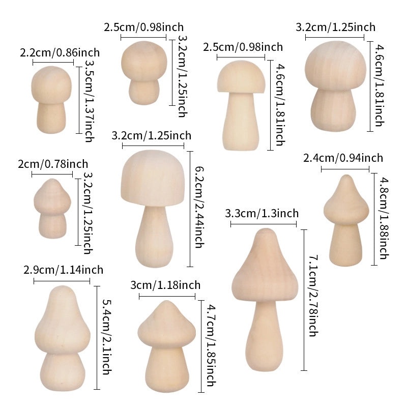 Handcrafted Wooden Mushroom DIY Toy for Kids | Kids Crafts & DIY Toys