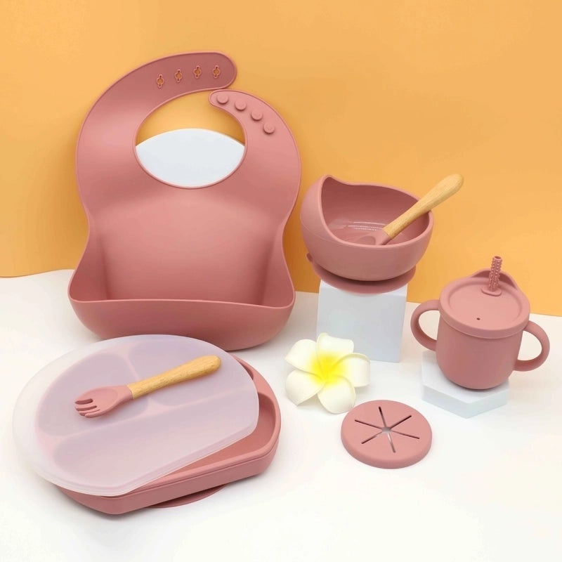 Casual Solid Color Silicone Tableware Set for Everyday Use | Kitchen & Dining