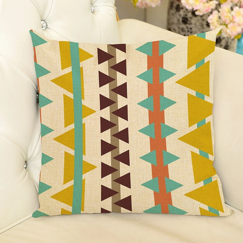 Bohemian Geometric Printed Polyester Pillow Covers for Couch and Sofa Decor|Home Decor & Pillows