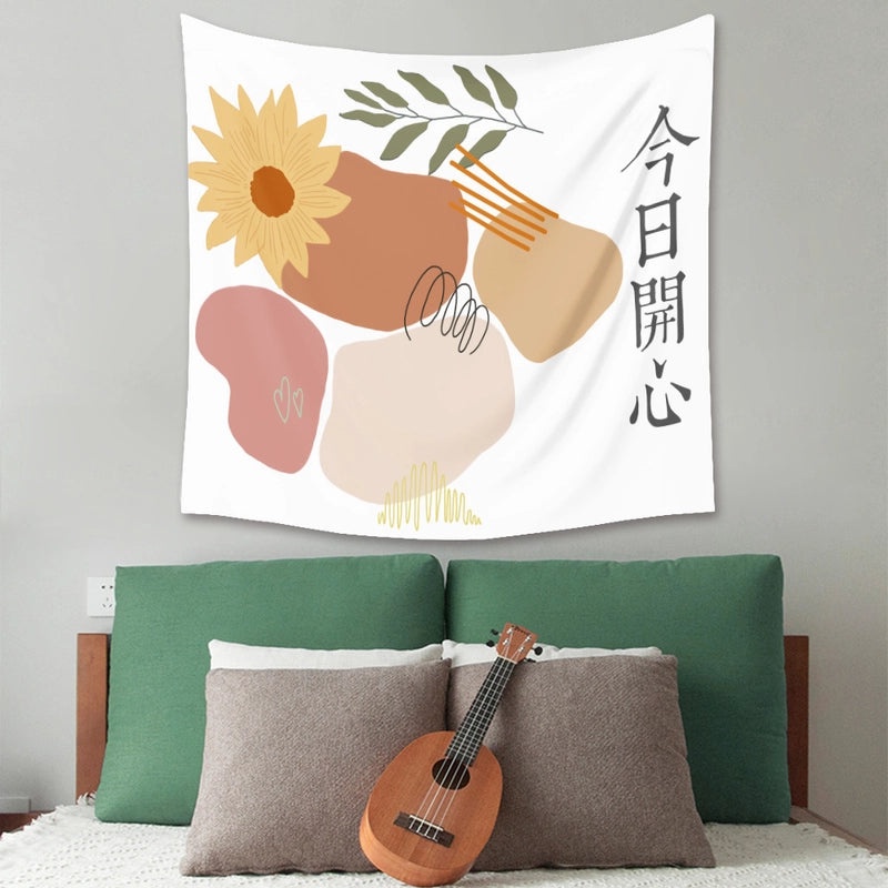 Abstract Floral Portrait Wall Hanging | Home Decor Tapestry