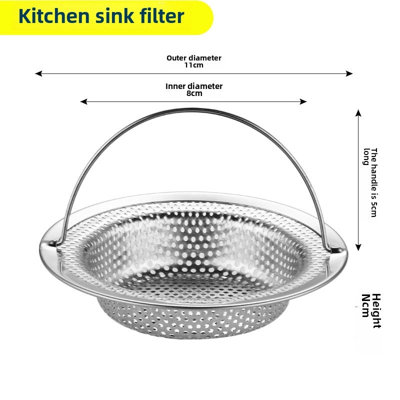 Stainless Steel Kitchen Sink Drain Strainer Net 304 Filter Garbage Catcher Funnel|Kitchen Accessories