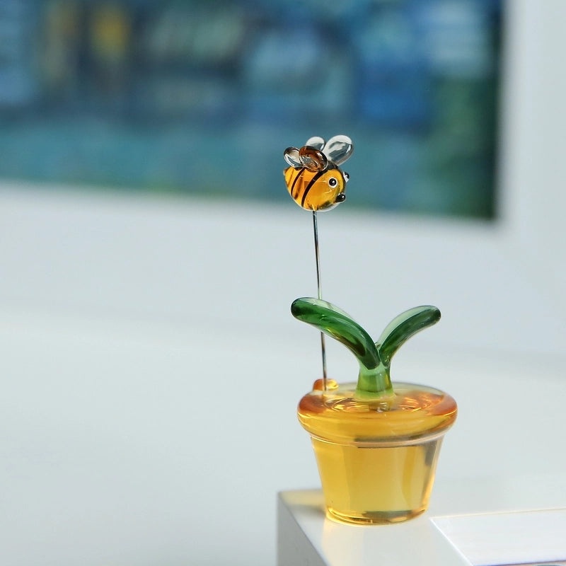 Handmade Glass Spring Bean Sprouts Car and Home Decoration Ornaments|Car Accessories