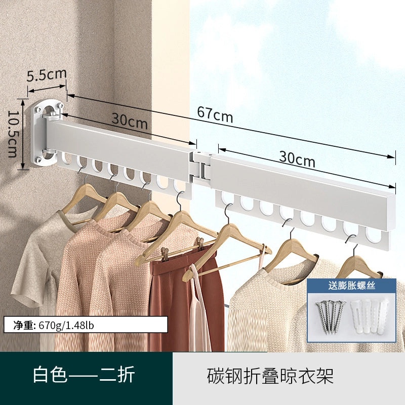 Invisible Retractable Folding Clothes Hanger for Outdoor Balcony Window | Home & Garden Accessories