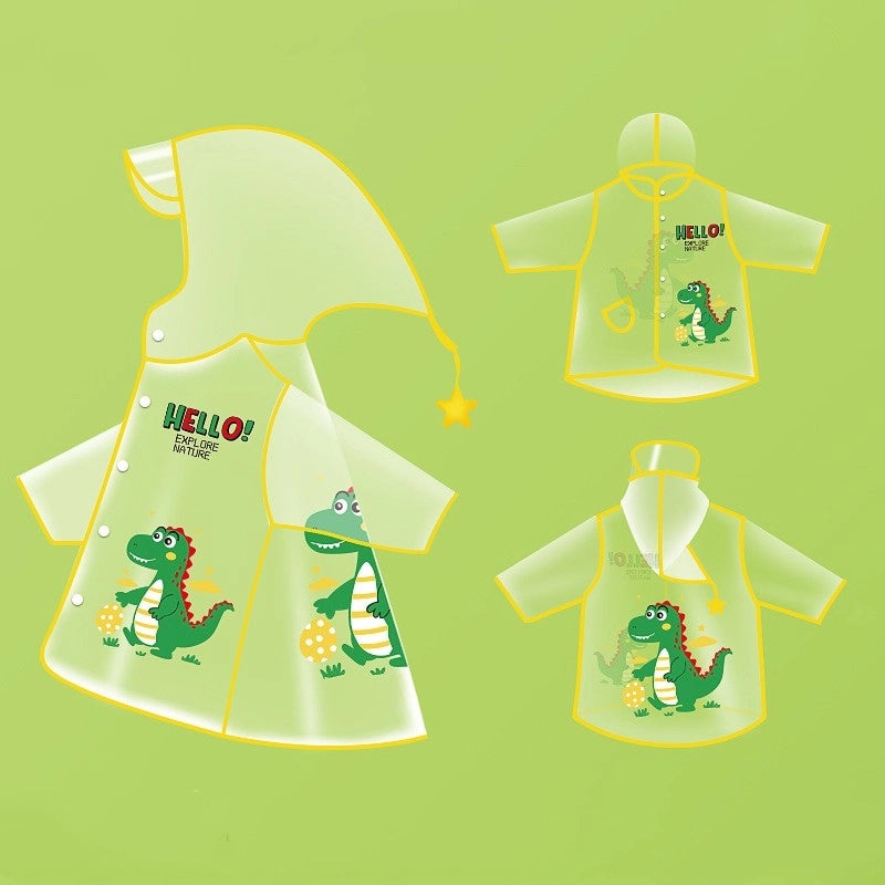 Cute Cartoon EVA Raincoat for Kids Waterproof Rain Gear|Kids Rainwear