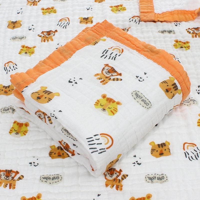 Soft Baby Bath Towel | Newborn Six-layer Gauze Cotton Absorbent Bath Quilt | Baby Care Essentials|婴儿用品