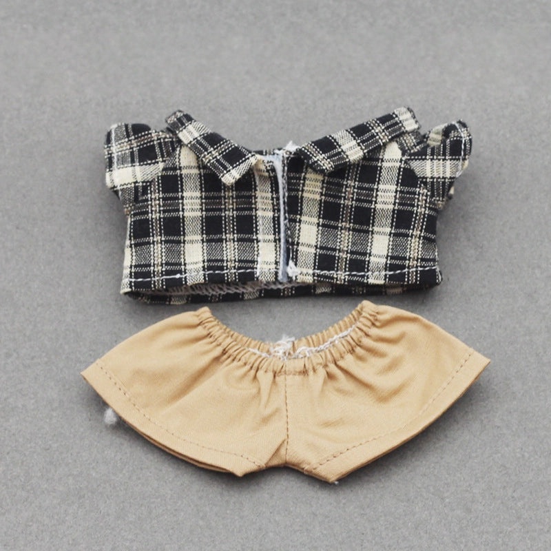 10CM Cotton EXO Doll Shirt and 17CM Doll Base Shirt with Shorts Set|Doll Clothes & Accessories