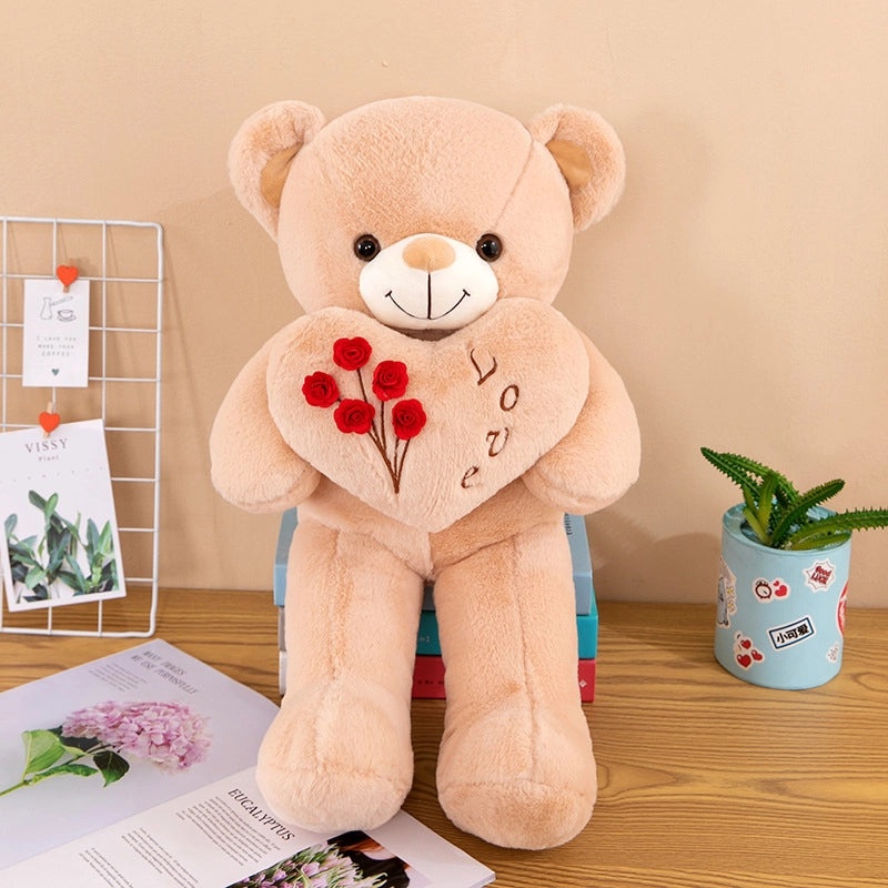 Valentine's Day Plush Bear Stuffed Toy with Soft PP Cotton Filling|Plush Toys & Stuffed Animals