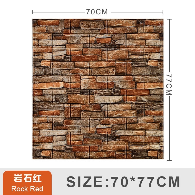 3D Foam Wall Stickers Self-Adhesive Waterproof Stereoscopic Bedroom Wallpaper Anti-Collision Moisture-Proof|Home Decor Wall Stickers