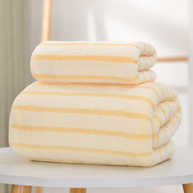 Casual Color Block Daisy Coral Fleece Bath Towels Soft Absorbent Bathroom Towels|Home & Kitchen > Bath > Towels