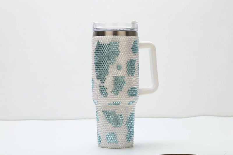 Stylish Cow Print Solid Color Stainless Steel Thermos Cup 304/201 Double Wall Insulated | Drinkware & Thermoses