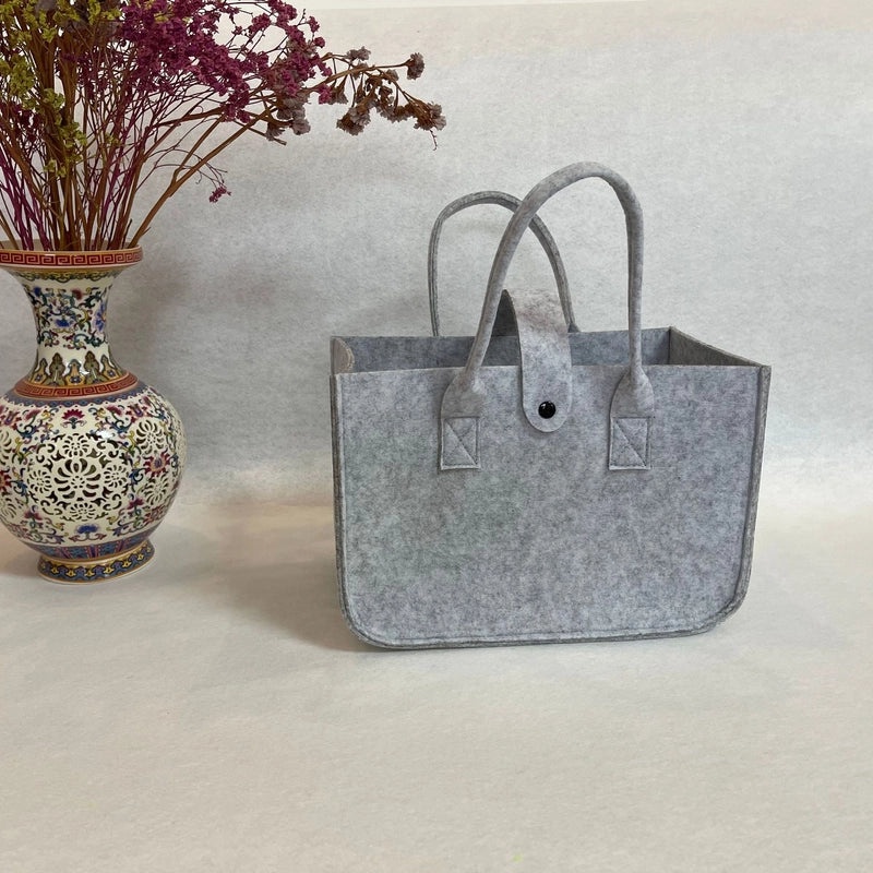 Elegant Women's Felt Square Buckle Handbag for Streetwear | Fashion Handbags & Accessories