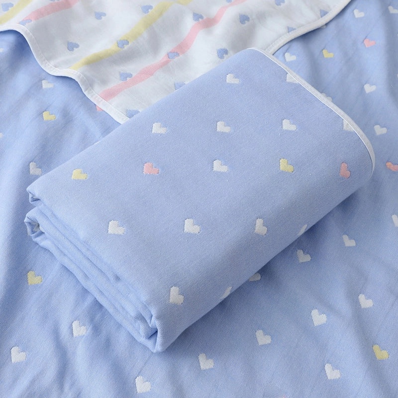 Soft Cotton Gauze Baby Bath Towel 110x110cm Wrap Jacquard Quilt Spring Summer|Baby Bath Towels & Quilts