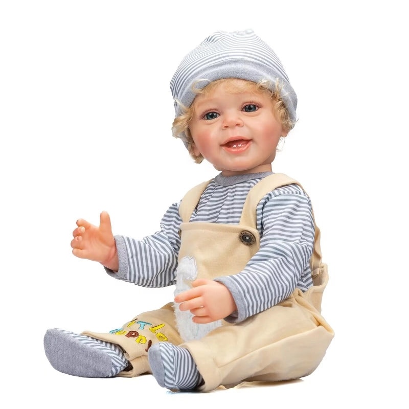 55cm Realistic Yannik Reborn Boy Doll Full Glue 3D Painted Lifelike Baby Doll | Baby Dolls & Collectibles