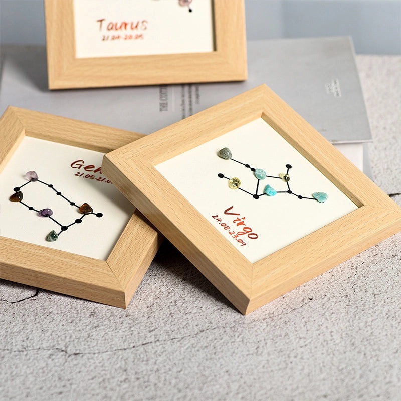 Minimalist Constellation Wood Ornaments with Artificial Crystals for Christmas, Valentine's Day, New Year|Home Decor Ornaments