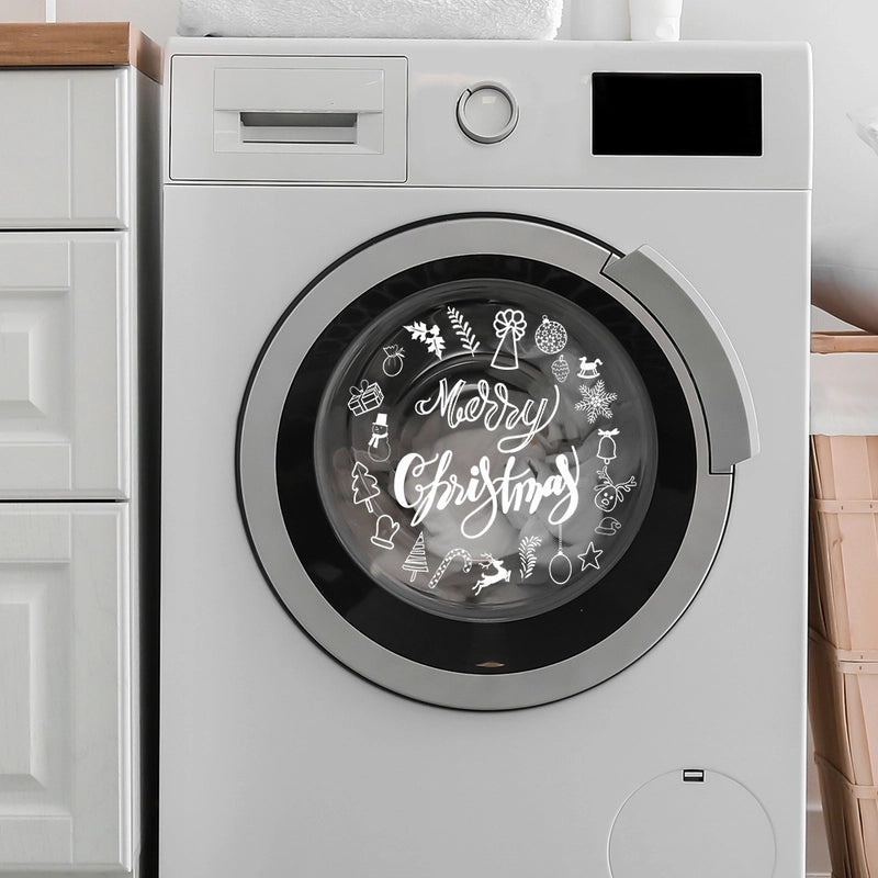 Festive Christmas PVC Letter Wall Sticker for Casual Home Decor