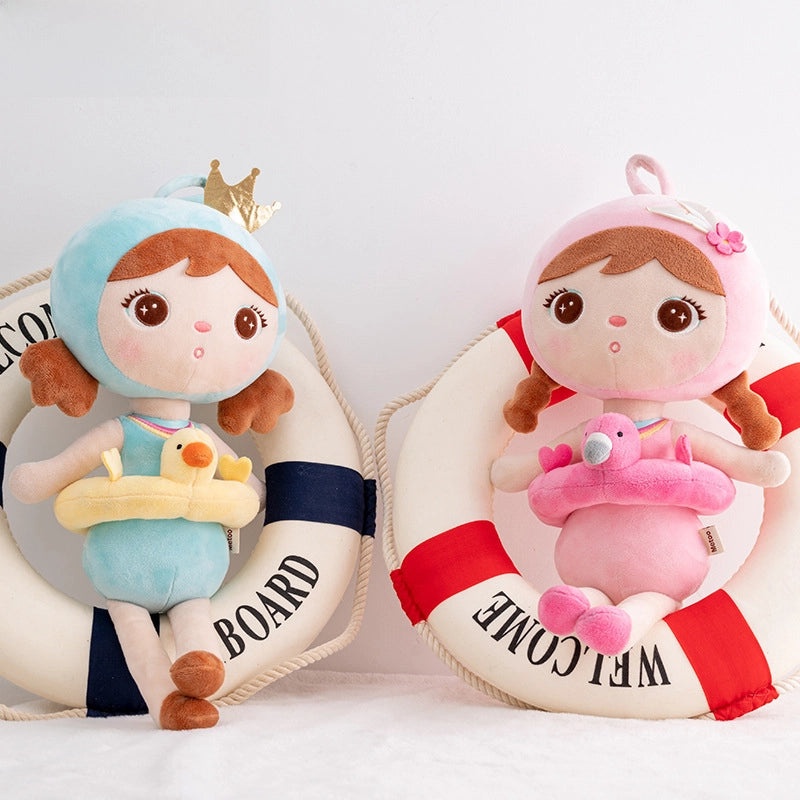 Metoo Keppel Plush Doll with Swimming Ring Soft Toy for Kids|Plush Toys and Dolls