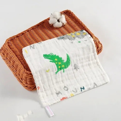 Cartoon Style Cotton Baby Burp Cloths Soft and Minimalist Newborn Accessories|Baby Accessories