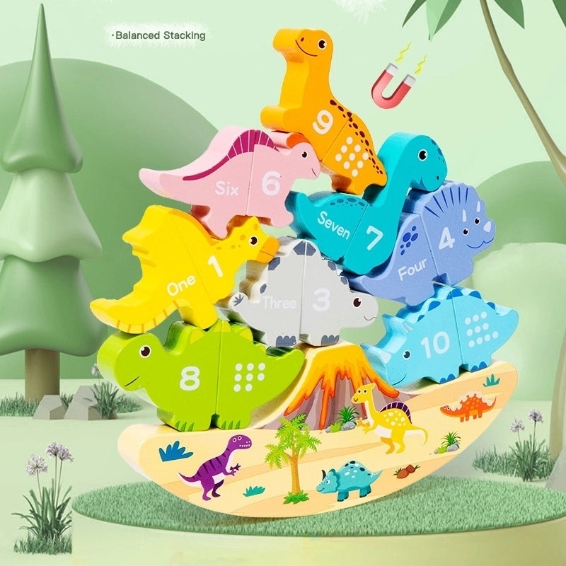 Educational Wooden Dinosaur Building Blocks for Toddlers 3-6 Years|Educational Toys