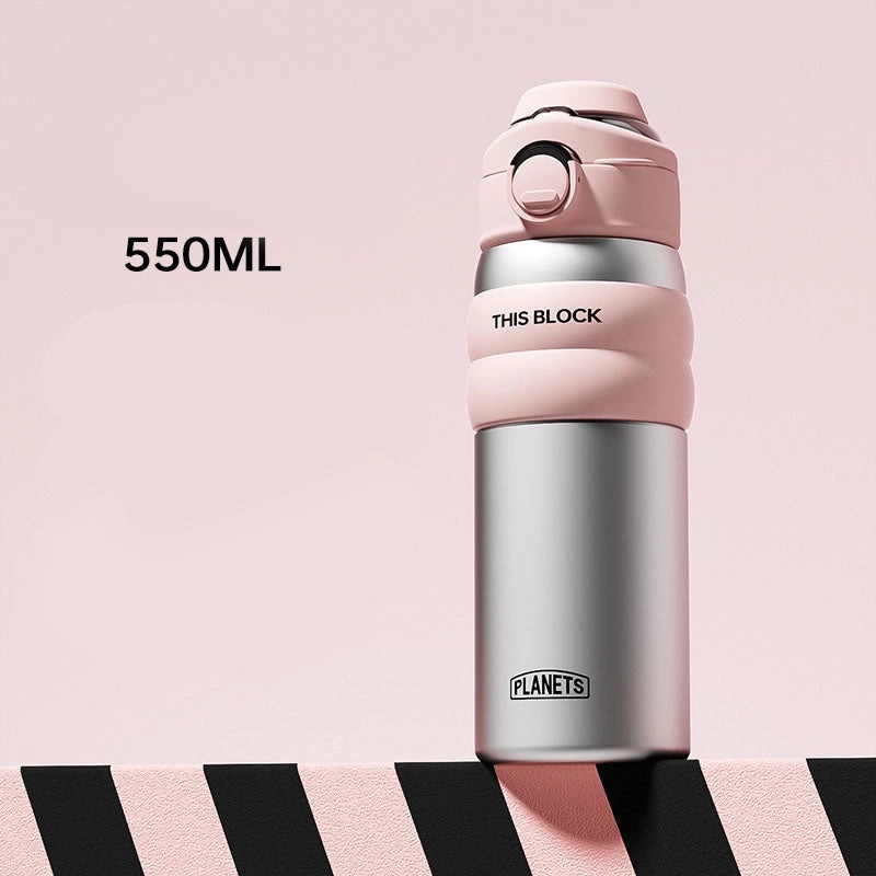 Stylish Casual Letter Engraved 304 & 316 Stainless Steel Thermos Cup, Durable PP Material | Drinkware & Accessories