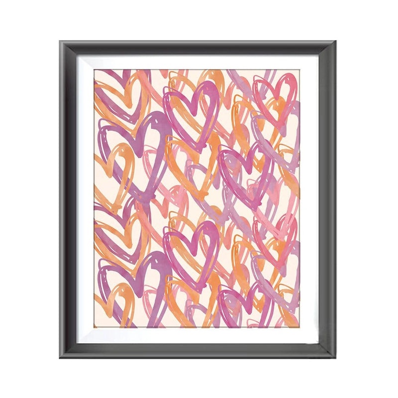 Cute Heart Letter Canvas Wall Art for Casual Home Decor|Wall Art