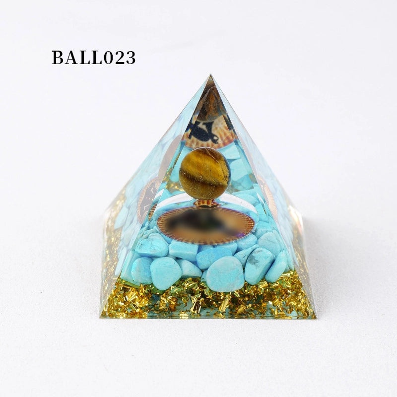 Minimalist Natural Crystal Pyramid Ornament Small Conical Decorative Crystal Piece|Home Decor Accessories
