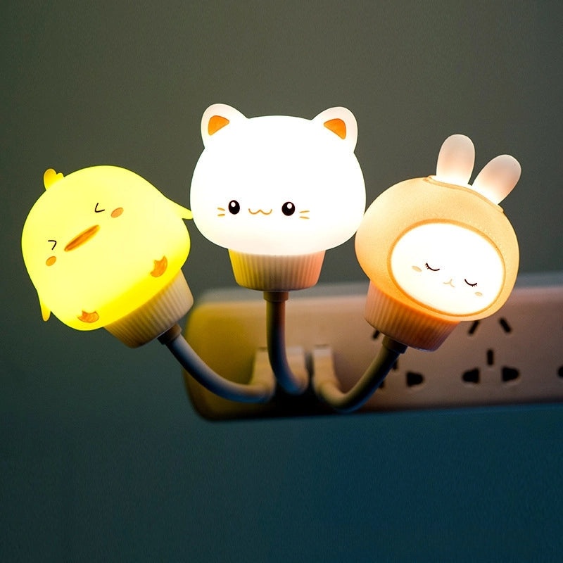 USB Rabbit and Kitten Nightlight for Kids|Children's Room Lighting
