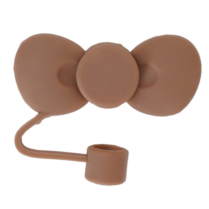 Adorable Bow Knot Silicone Straw Cap 1pc|Straw Accessories