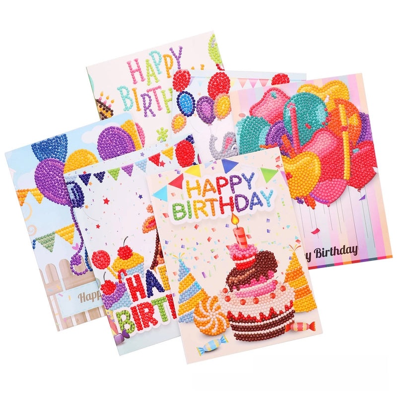 Handmade DIY Diamond Painting Birthday Balloon Greeting Card | Handmade Greeting Cards