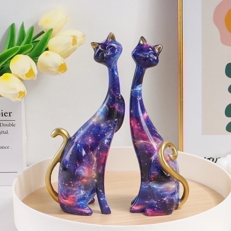 Vintage Style Cat Resin Figurines|Home Decor & Collectibles