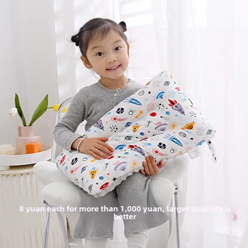 Premium Class A Cotton Baby Pillow Core | Soft Velvet Neck Support Pillow for Kids Nap | Machine Washable Nap Pillow | Baby Bedding Accessories |