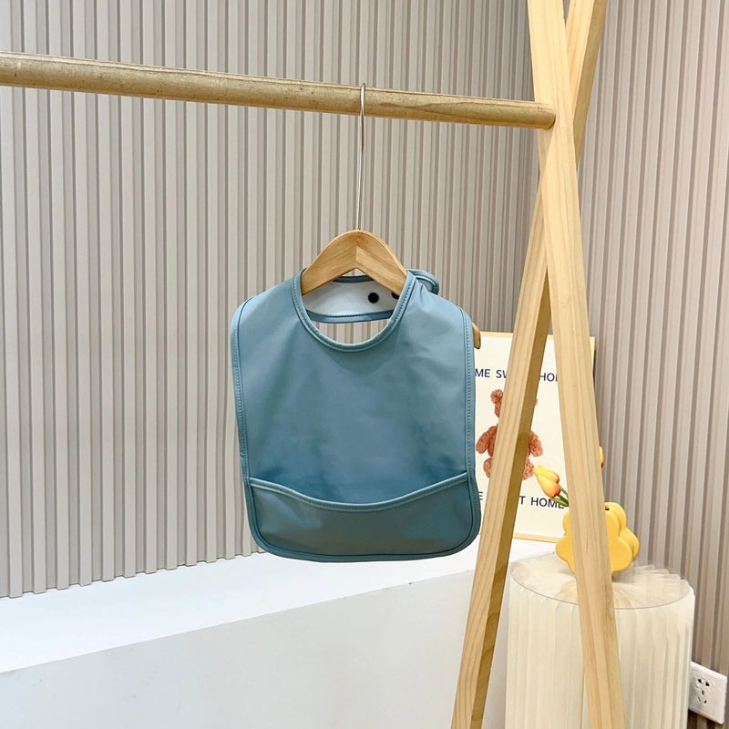 Waterproof Baby Bib with Cartoon Print Sleeveless PU Spit Bag Soft Infant Feeding Accessory|Baby Accessories