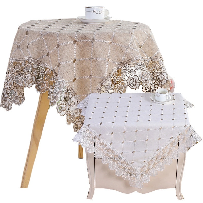 Simple Geometric Cotton Linen Tablecloths for Modern Dining|Home Decor Table Linens