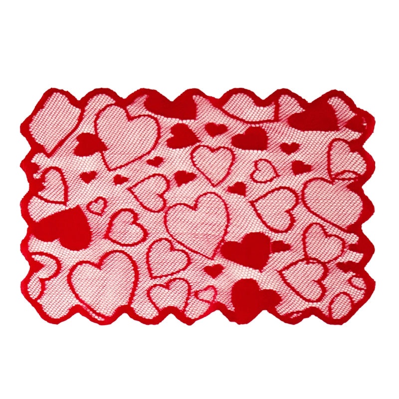 Romantic Heart-Shaped Solid Color Polyester Tablecloth for Valentine’s Day Casual Elegance | Home Decor Table Linens