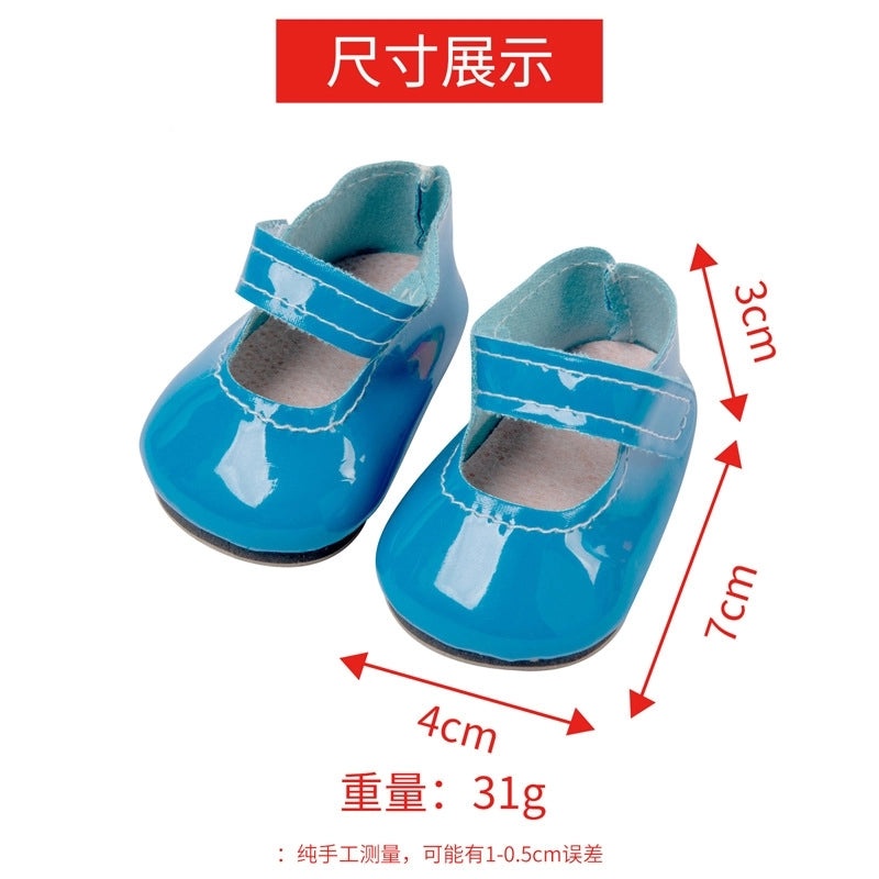 18 Inch Doll Pink Leather Baby Shoes for American Girl Shaf 43cm|Doll Accessories Shoes