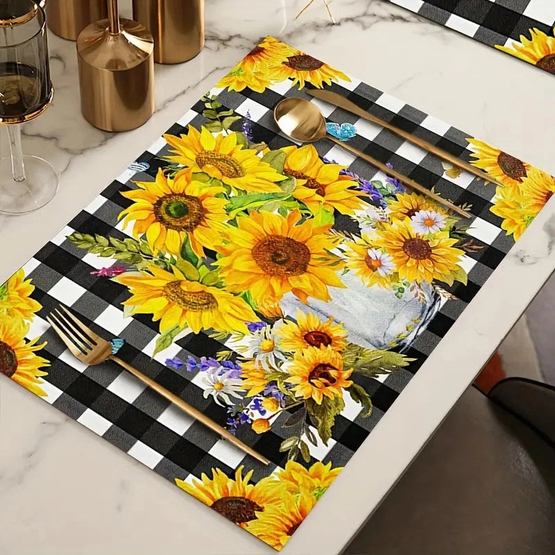 Romantic Minimalist Heart Letter Linen Placemat for Valentine’s Day | Home Decor & Tableware