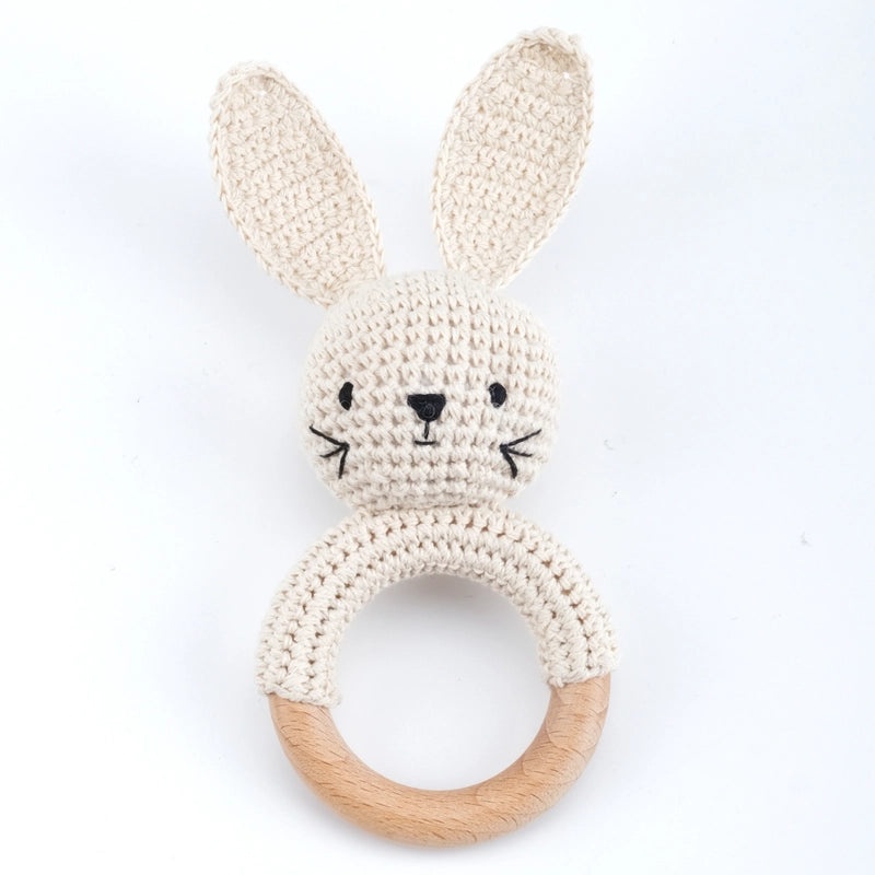 Baby Crochet Animal Rattle Soft Knitted Cartoon Doll Teething Toy for Infant Comfort|Baby Toys & Teethers