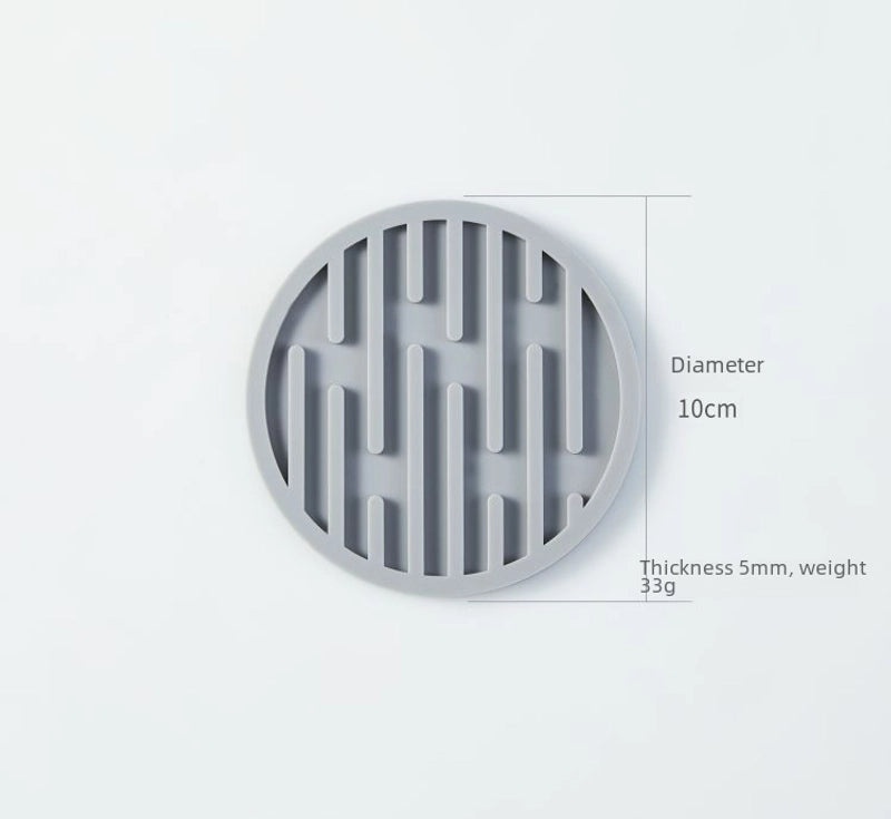 Silicone Round Coaster 10CM Thickened Non-slip Heat Insulated Drain Mat for Tea Cup Water|Kitchen & Dining Accessories