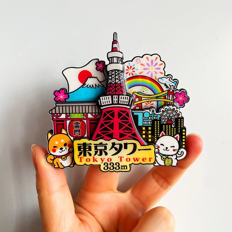 3D Travel Refrigerator Magnet Stickers Europe Cities Souvenirs Creative Tourist Gifts|Home Decor & Magnets