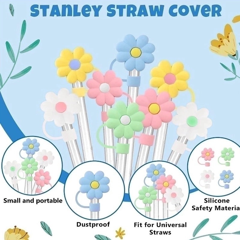 Adorable Floral PVC Drinking Straw|Drinkware & Bar Accessories