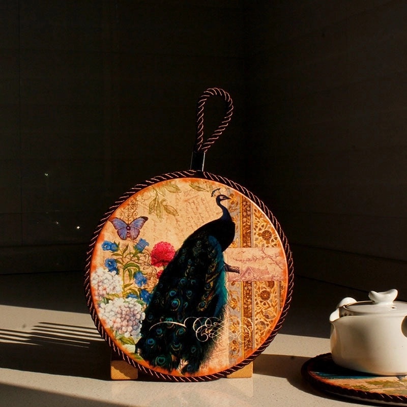 Floral Ceramic Placemat for Casual Vacation Dining 1 Piece|Home & Kitchen Table Linens