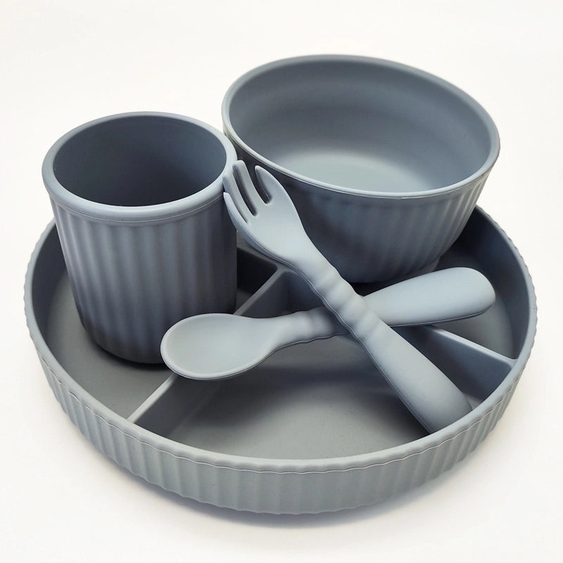 Chinoiserie Style Vacation Solid Color Silicone Tableware Set for Dining|Kitchen & Dining Tableware